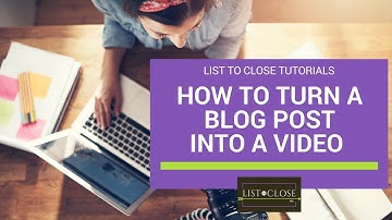 How To Turn A Blog Post Into a Video with Lumen5