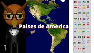35 Paises de America,Capitales y Banderas.