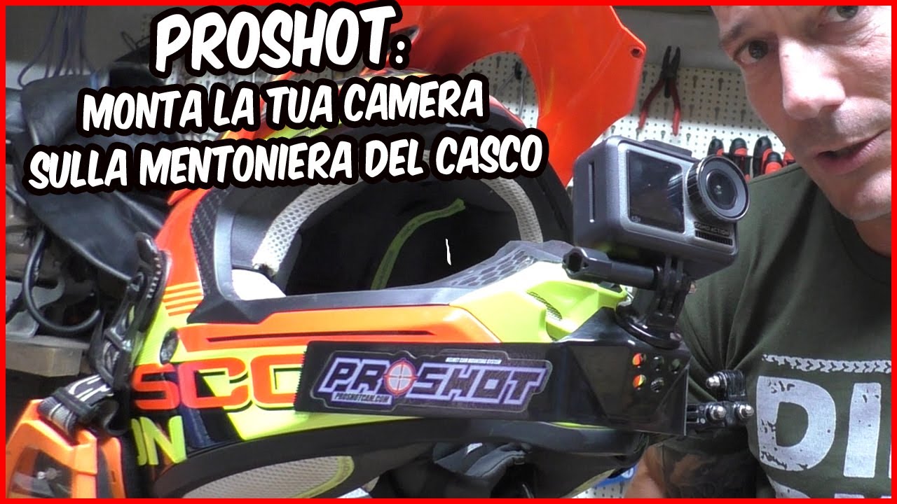Proshot: come montare la camera sulla mentoniera del casco - YouTube