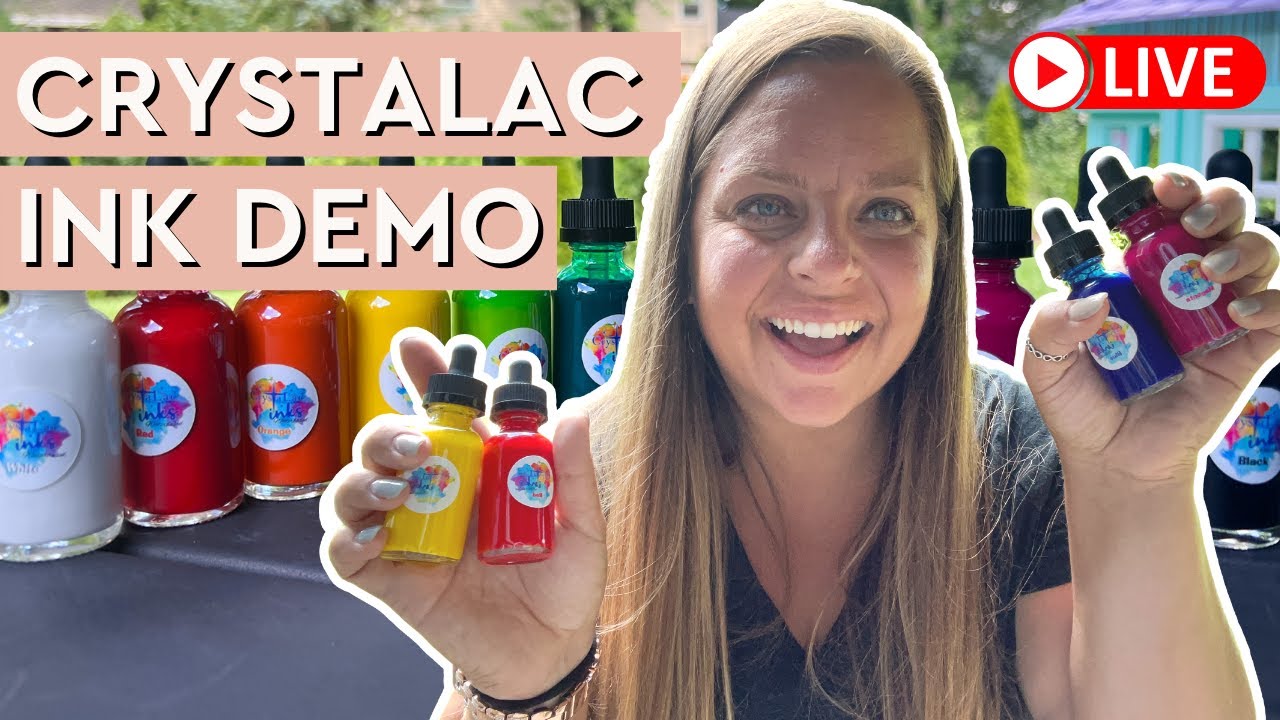 🔴{NEW} Crystalac Water Based Ink DEMO // LIVE Craft with me 