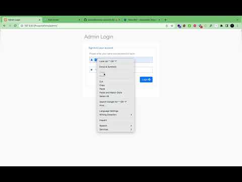 Sql injection Admin Login Bypass