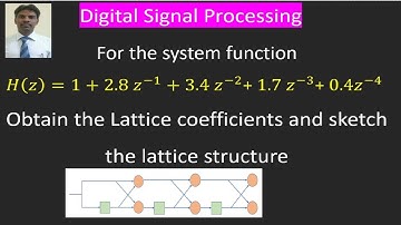 Conversion of Direct form structure to Lattice Structure.