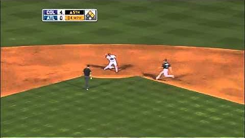 2010/04/17 Braves turn double play