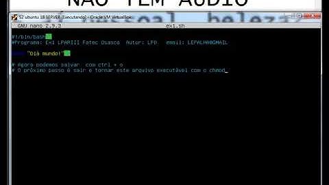 "Ola Mundo" em  Shell Linux