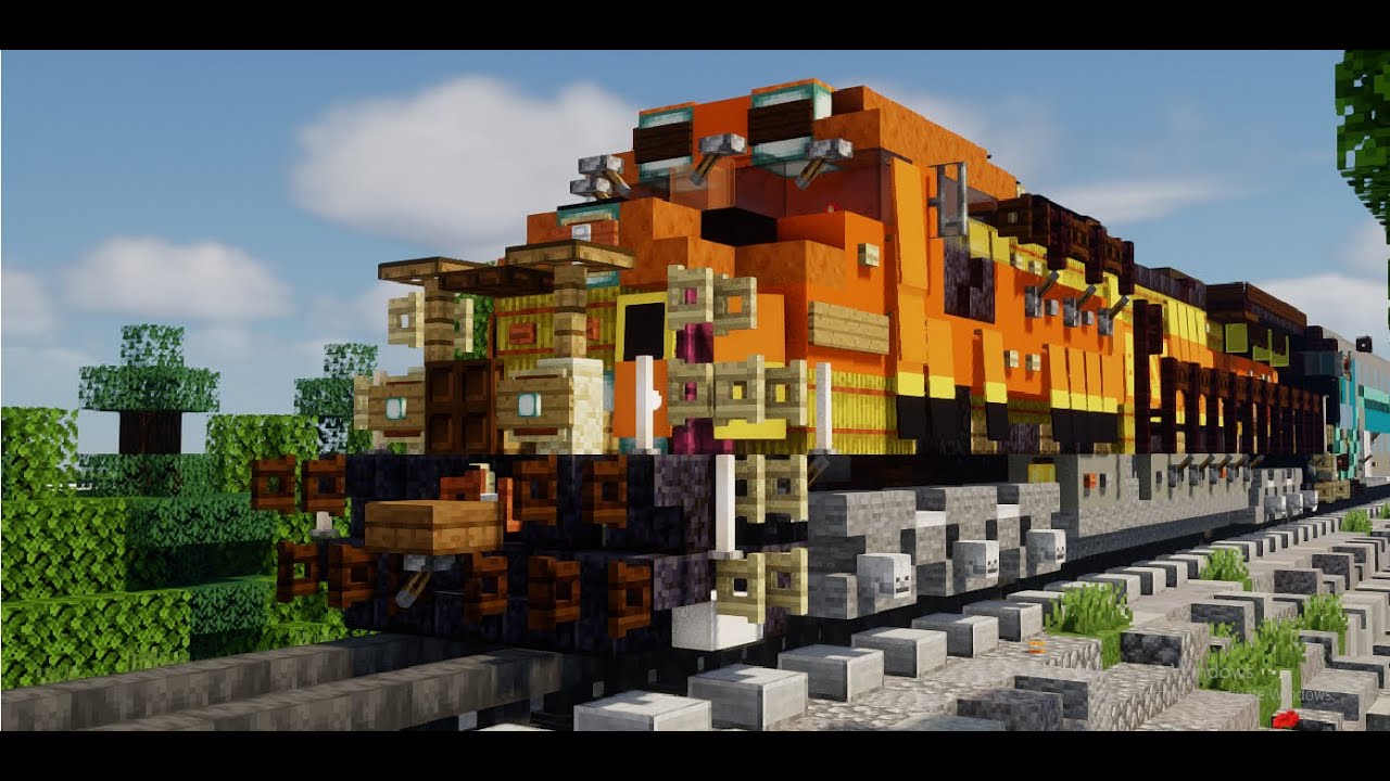 minecraft BNSF AC4400CW Diesel locomotive tutorial