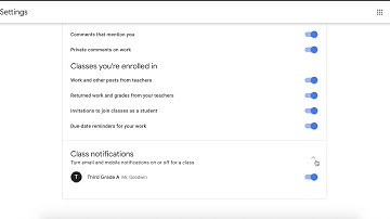 Changing Notification Settings in Google Classroom (Desktop or Laptop)