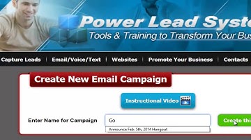 Power Lead System 2017 - How to Copy or Create an Autoresponder Campaign