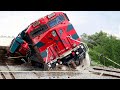 Total IDIOTS TRUCKS, CARS VS TRAINS - Worst Train hit Truck & Car - TRAIN DERAILMENT