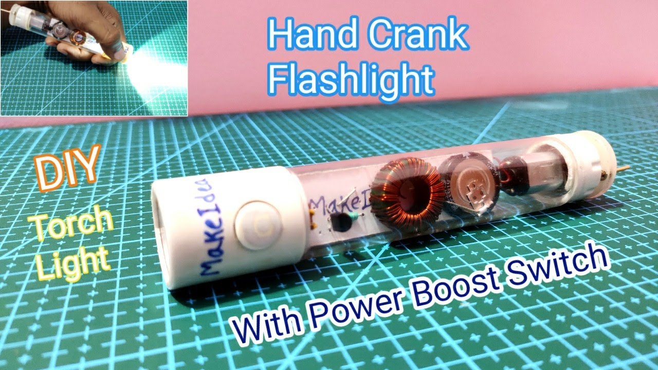 Hand Crank Flashlight Emergency Torch DIY YouTube