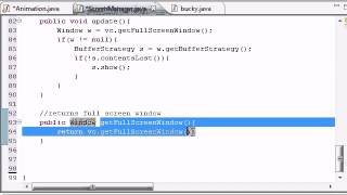 Java Game Development   18   Updating Display and Restore Screen
