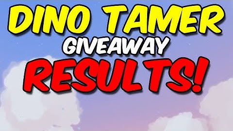 Dino Tamer Giveaway RESULTS!!