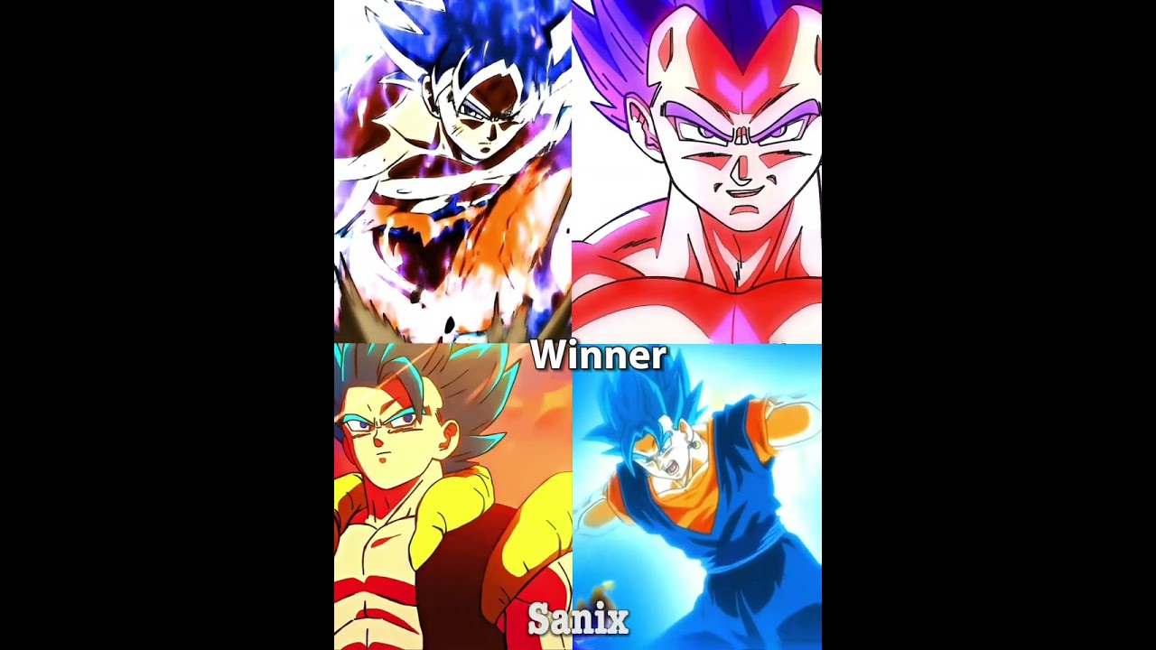 Goku And Vegeta (All Forms) Vs Gogeta And Vegito (All Forms)