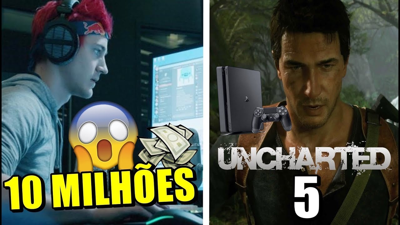 UNCHARTED 5 NOVO EXCLUSIVO DO PS4 / YOUTUBER, STREMER GANHA 10 MILHÕES