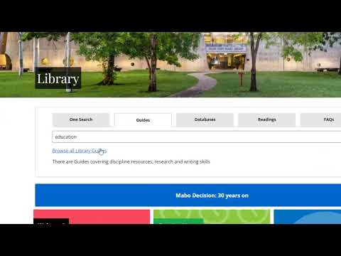 JCU Library Website Tour