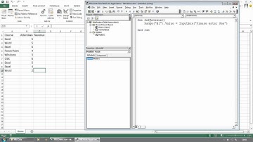 Excel : An Introduction to the Visual Basic Editor