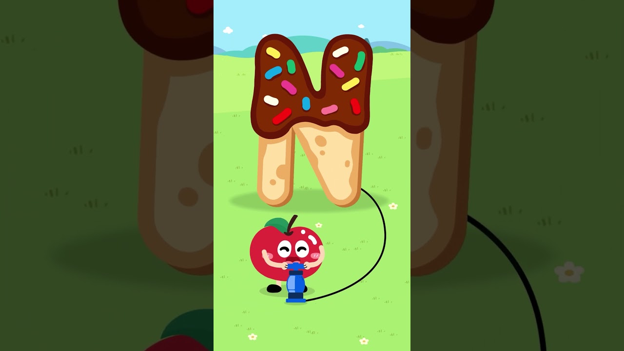 💥Pump! Pump! N on 🍦! #kidslearning #colors #fruits #abc #alphabet #englishlearning