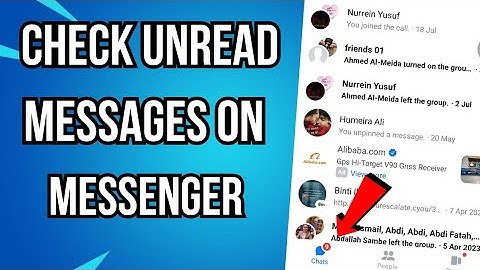 How To Check Unread Messages In Messenger