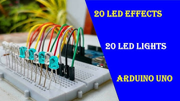 LED chaser arduino uno with 20 effects | 20 leds #trending #diy #electronic #electric #led #youtube