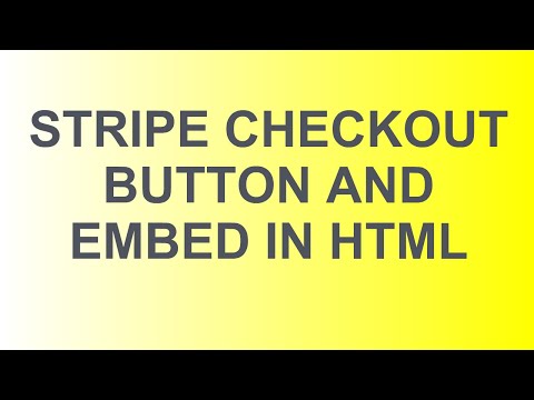 How to create STRIPE Checkout Button and Embed in HTML
