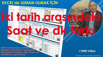 Excel ile İki Tarih Arasında Saat ve Dakika Farkı