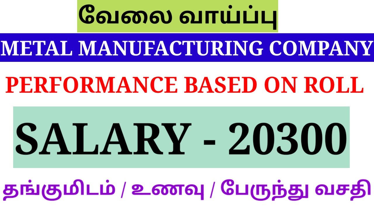 Leading Manufacturing company jobs 2025|On roll job 2025|Today job ...