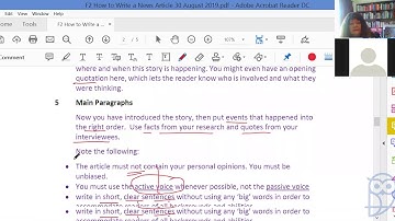 Live Lesson: Checkpoint 2 English Language - How to Write a News Article