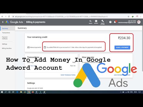 Video: How To Pay By Google Adwords Card