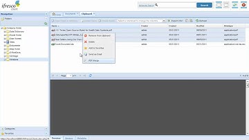 ifresco Client 0.3 for Alfresco - Clipboard