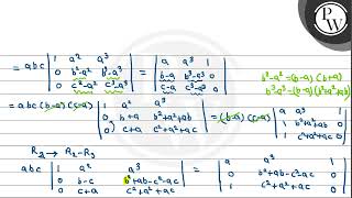 \( \left|\begin{array}{lll}\text { a } & a^{3} & a^{4}-1\end{array}\right| \) If \( a, b, c \) a...