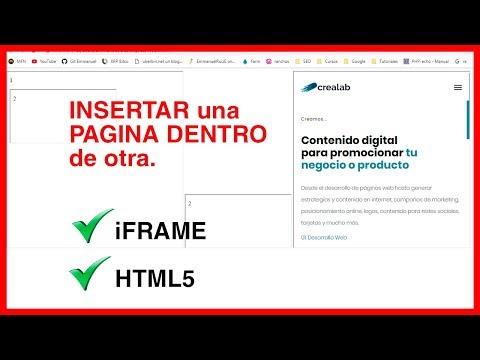 Video: ¿Cómo se inserta una página en HTML?