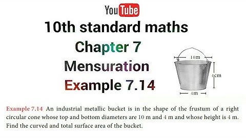 10th standard maths| chapter 7| Mensuration|Example 7.14|TN samacheer