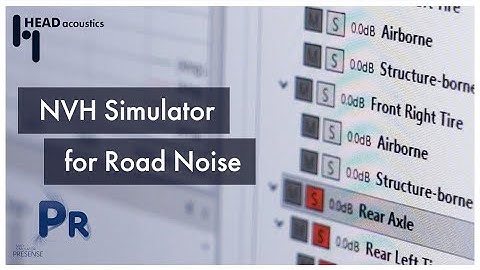 Road noise evaluation with PreSense NVH Simulator