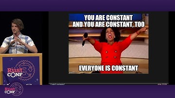 RustConf 2019 - Taking Constant Evaluation to the Limit by Oliver Schneider