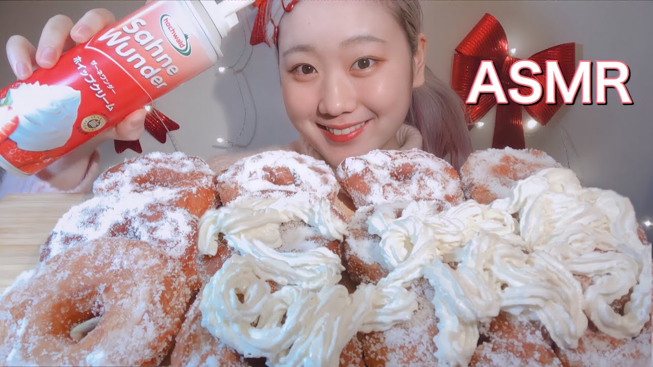 ASMR カリじゅわ揚げドーナツ Fried Donuts 도넛【咀嚼音/Mukbang/Eating Sounds】
