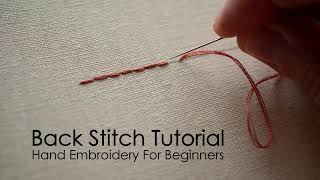 Hand Embroidery For Beginners - Back Stitch Tutorial