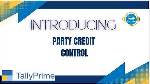 Tally Prime Add-on: Party Credit Control by days.