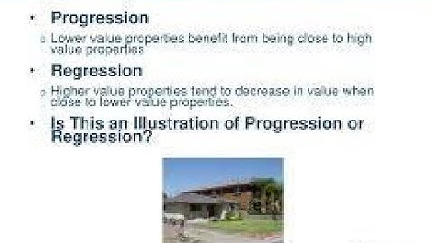 Real Estate: Principles of Regression & Progression