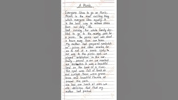A picnic essay ||Essay writing on a picnic||A picnic you have enjoyed essay||English essay