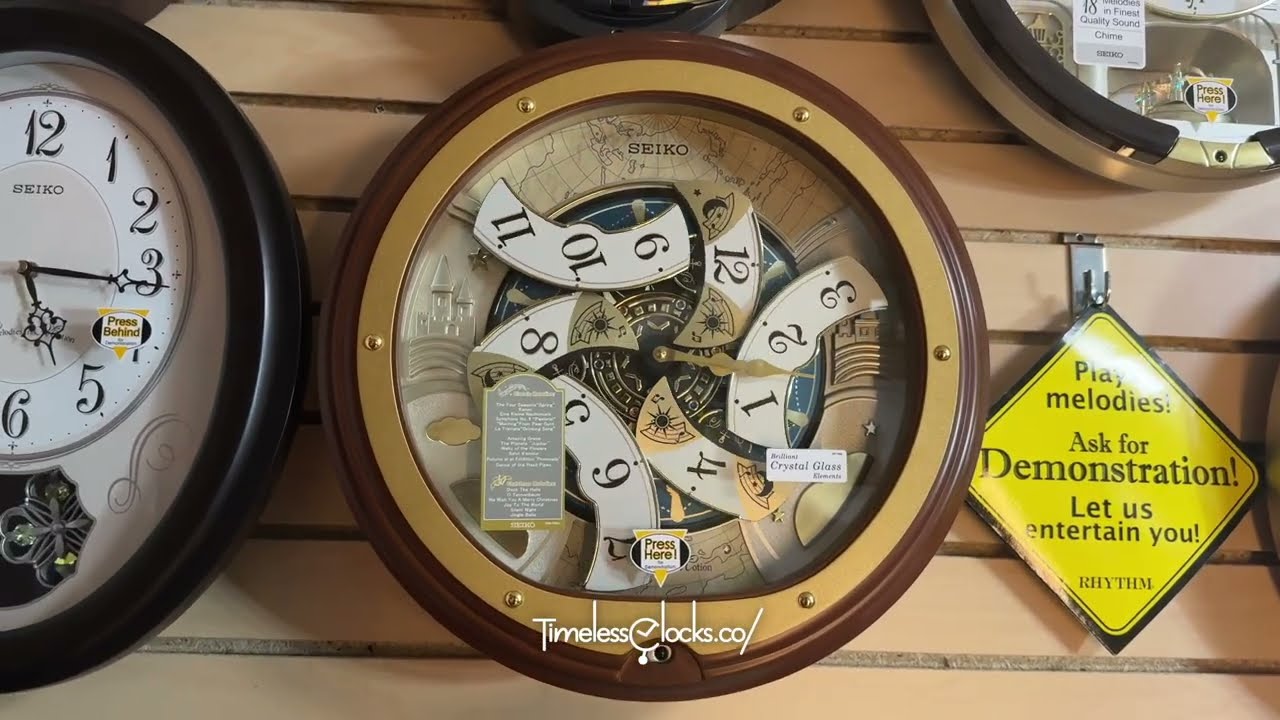 Crystal Bell Songs on SEIKO QXM381BRH 