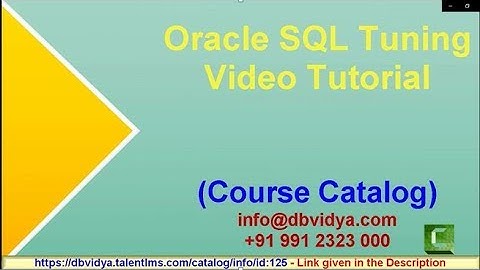 SQL Tuning   Course Catalog - NEW  -2019