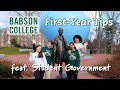 Babson college firstyear tips feat student government