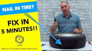 Nail in Tire?! Easy, Quick Repair!! | Tire Repair | DIY with Kevin