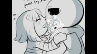 Undertale comic = Sans X Frisk with no lips