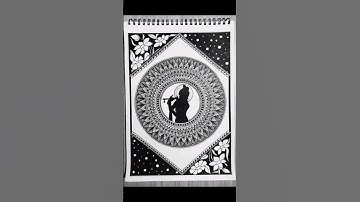 Mandala Art/ Krishna Mandala Art/ How To Draw Mandala /#shorts #reels #mandala #love #drawing
