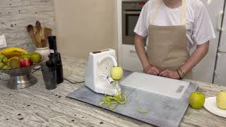 Pelando manzana con Orange Peeler Pro - Pelamatic SL