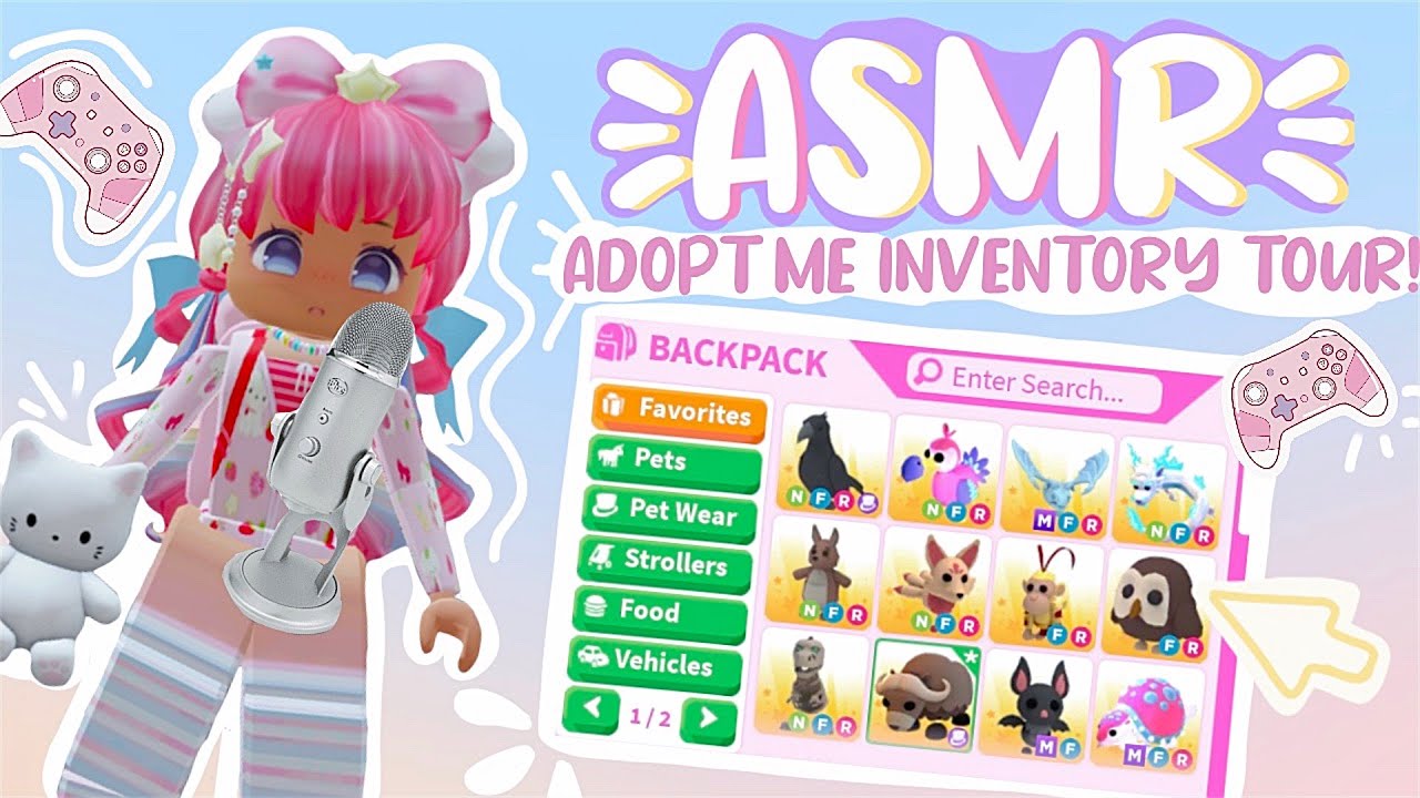 ROBLOX ASMR🌸✨ ADOPT ME INVENTORY TOUR...tingly whispered rambles to relax to!✨