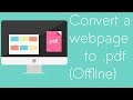 Convert Webpage to PDF Offline [macOS Sierra]
