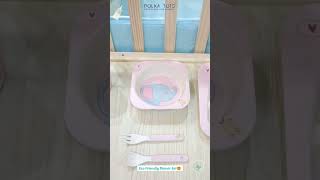Eco-friendly Dinner Set for Kids Polka Tots Kids Bamboo Fiber Tableware