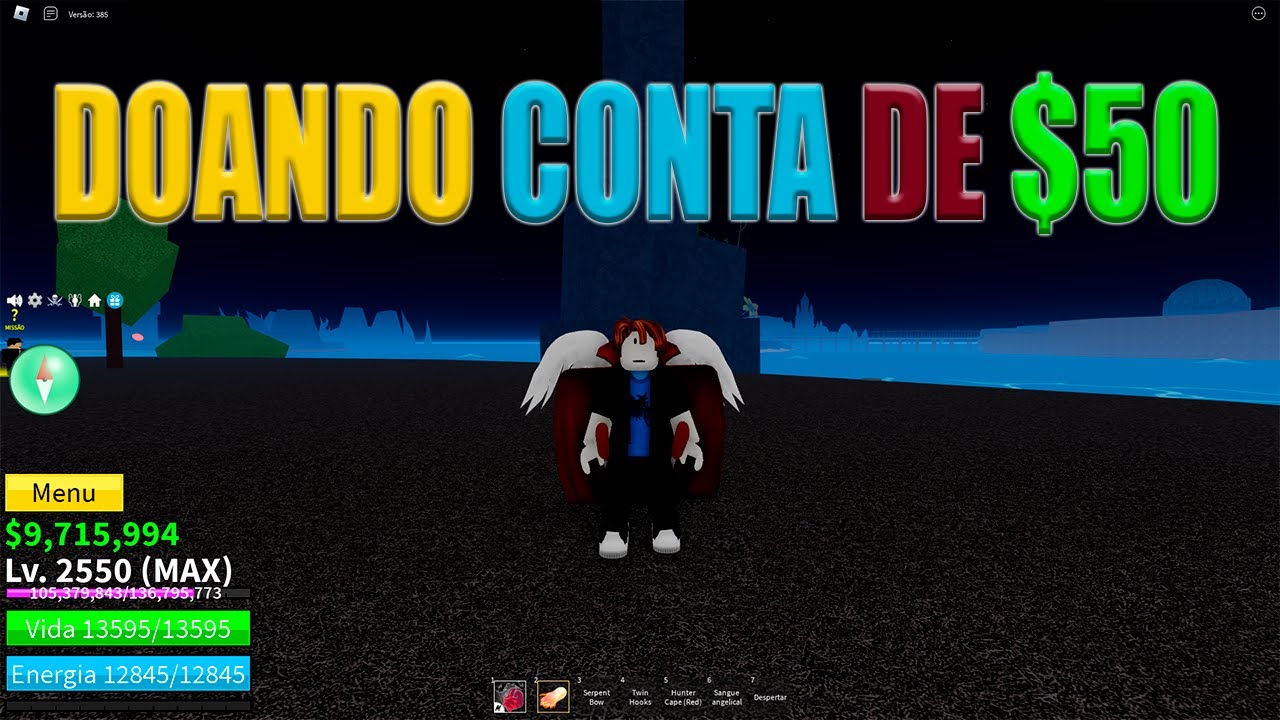 CONTA DE $50 REAIS PRA DOAÇÃO (BLOX FRUITS) - YouTube