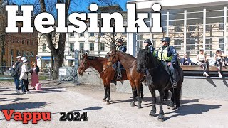 Living in Finland, Vappu cont. Helsinki Police Department, enhanced security.